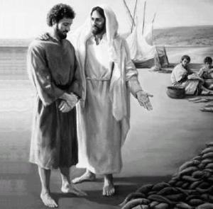 Peter is restored after having denied his Lord.